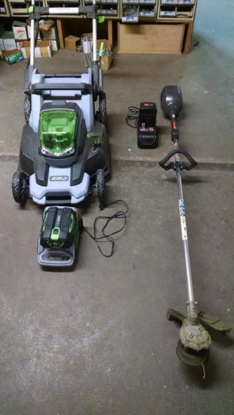 Rechargeable battery-powered tools.